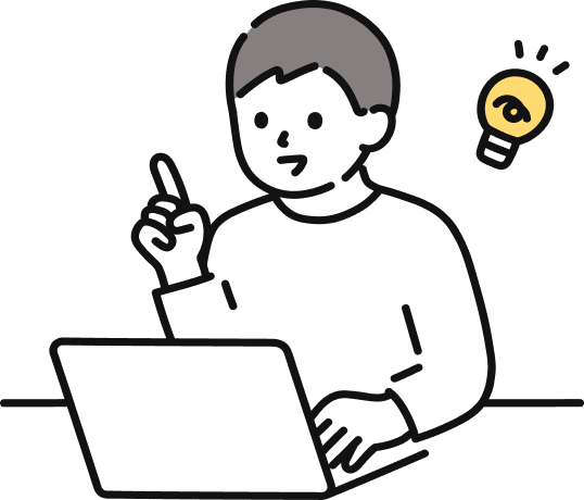 閃いている男性